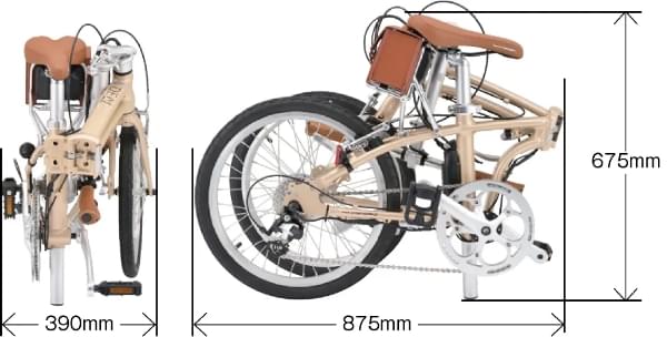 DE01 - 電動アシスト自転車ポタリングバイク（シャンパンゴールド 
